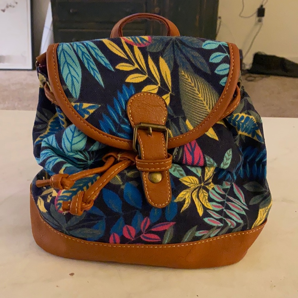 Tropical small backpack from a small boutique in Barcelona